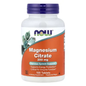 NOW FOODS Magnesium Citrate 200mg 100 tablets_1x